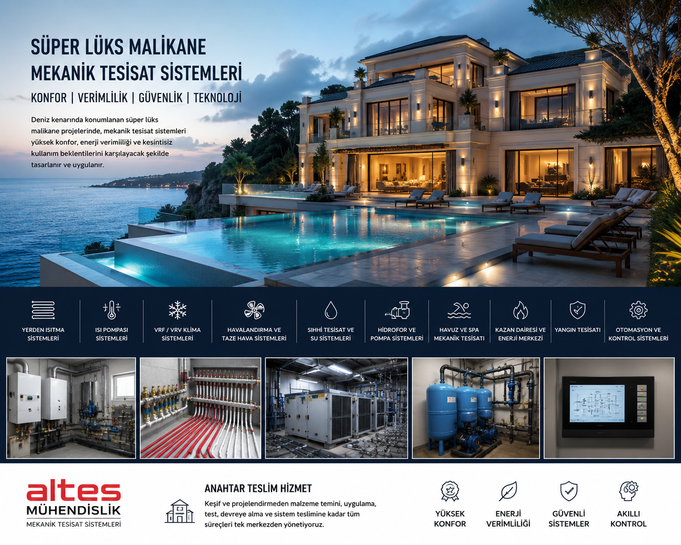 bodrum villa mekanik malikane mekanik tesisat