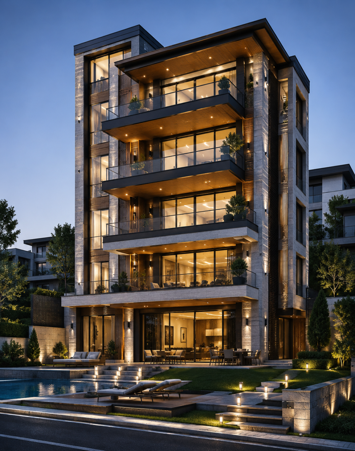 İncek’te 1100 m² Çok Katlı Villa  Mekanik Tesisat Projesi